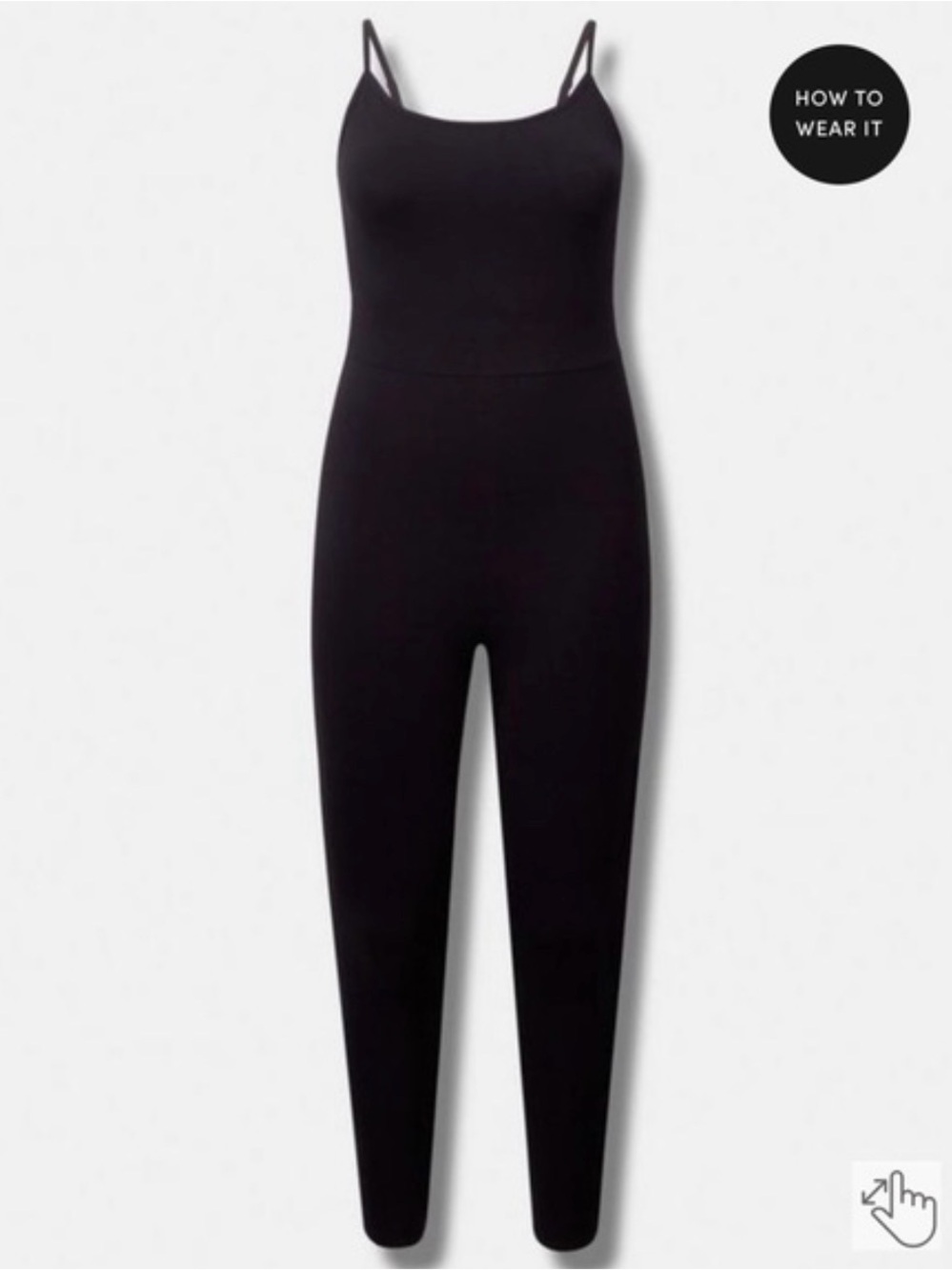 Torrid Black Slim Jumpsuit with Thin Straps